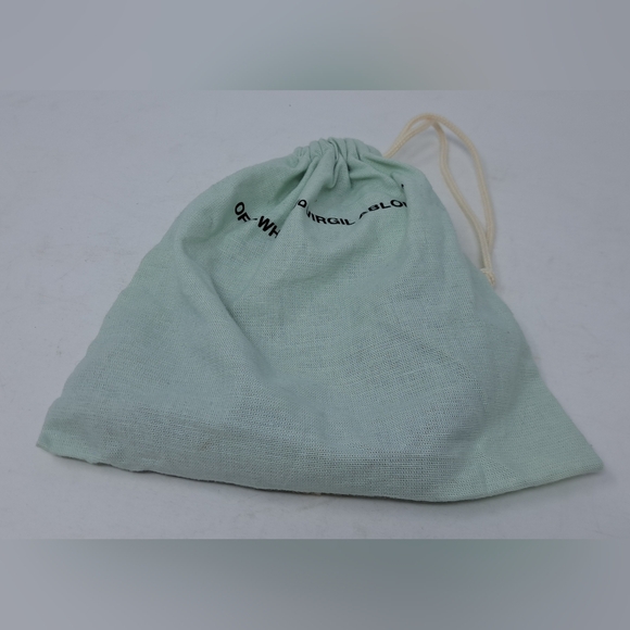 Off-White Virgil Abloh Arrows Lanyard ID Tag Badge Holder Black Green Leather - Picture 2 of 11